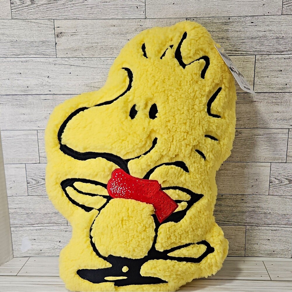 Peanuts Woodstock Yellow Plush Decorative Pillow Novelty Cartoon TV Characters